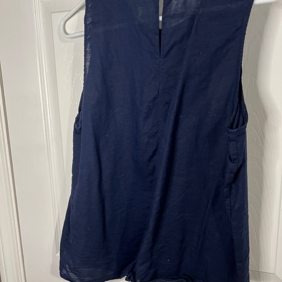 Navy Blue Embroidered Women's Top - Picture 7 of 7